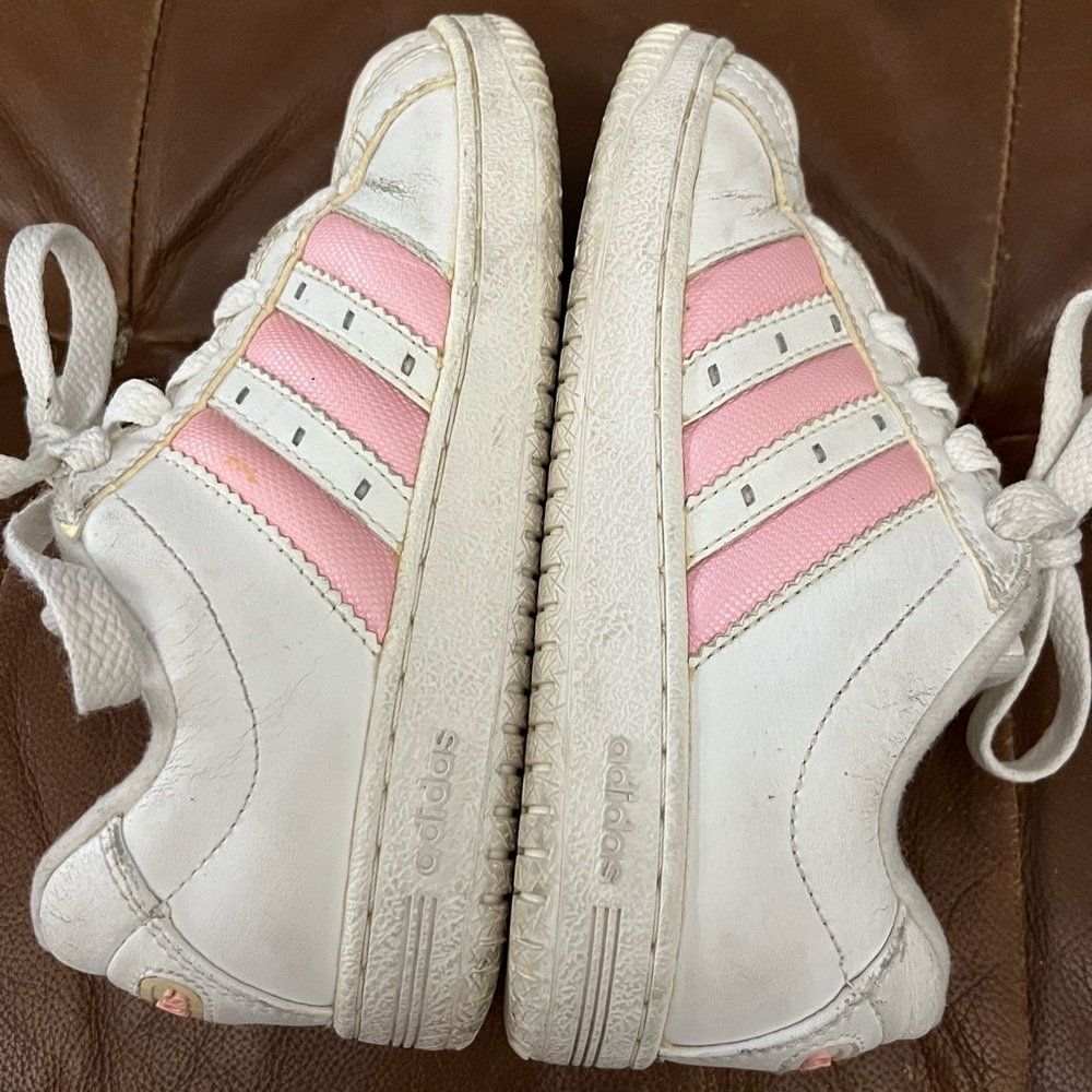 Adidas White and pink Sneakers Size 3